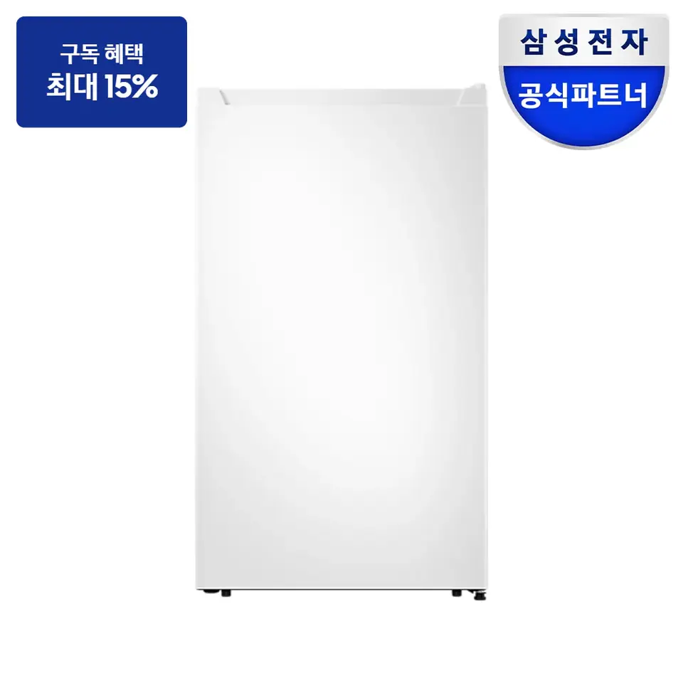 최대 혜택은 가입 조건에 따라 다르며, 구독료 지원은 대상 모델 최장 약정 기준 상당 멤버십포인트입니다. 삼성 냉장고 89L (냉장전용) 냉장고 사진 · 모델 RR09BG014WW
