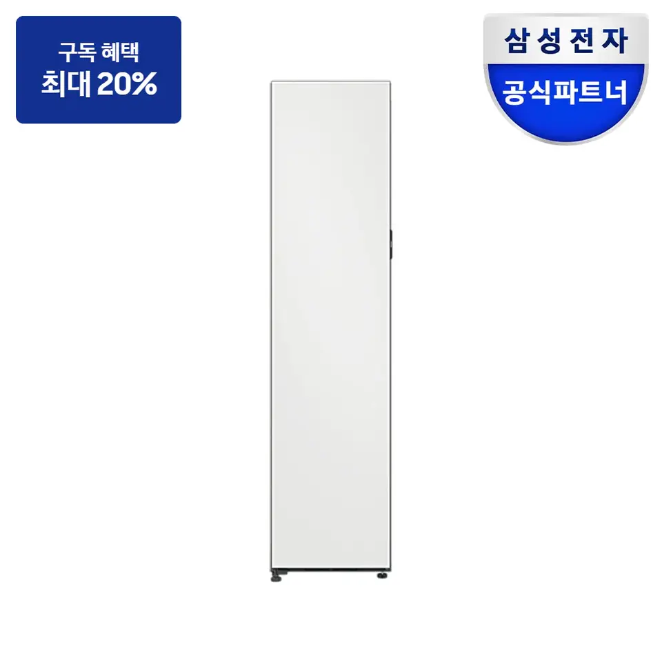 최대 혜택은 가입 조건에 따라 다르며, 구독료 지원은 대상 모델 최장 약정 기준 상당 멤버십포인트입니다. 삼성 비스포크 AI 변온 냉동고 1도어 키친핏 240L (우열림) 냉장고 사진 · 모델 RZ24C58G0A01FK